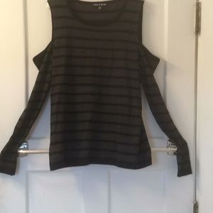 Sweater with cold shoulders